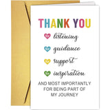 Supoeguk Heartfelt Thank You Card for Teacher Coach, Poem Appreciation Card for Mentor Boss, Appreciation Gift for Friend Family