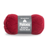 Patons Kroy Socks Yarn - (1) Gauge - 1.75 oz - Red - For Crochet, Knitting & Crafting