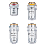 AmScope 4X100X Four Achromatic Objective Lens Set