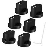 DAIERTEK Metal 6.35MM Potentiometer Knob 1/4 Shaft Guitar Pedal Knobs with Set Screw Black Aluminum Control Knob for Electric Gu
