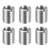 HARFINGTON 6pcs Thread Repair Inserts M12 x 1.75 Male to M10 x 1.5 Female Thread 15mm Long Stainless Steel Reducing Nuts Metric