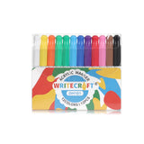 WRITECRAFT Acrylic Marker Pen Set of 12 Colours DM101 | Premium Paint Markers | Fine Tip | Smooth Acrylic Ink for Art, Craft, Dr