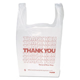 Inteplast Group THW1VAL Thank You Handled T-Shirt Bags, 11 1/2 x 21, Polyethylene, White (Case of 900), White/Red (IBSTHW1VAL)