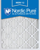 Nordic Pure 18x25x2 (17 1/2 x 24 1/2 x 1 3/4) Pleated MERV 12 Air Filters 3 Pack