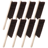 8 Pieces Hand Broom Brush Woooden Dust Brush Bulk Bench Brushes with Long Wood Handle Soft Bristle Whisk Broom Hand Held for Cou