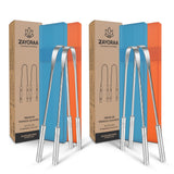 Zayoraa 304 Stainless Steel Tongue Cleaner Combo Pack Of 4 | Tongue Scraper Set With Travel Cases | For Adults & Kids, Fresh Bre