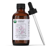 HBNO California Bottled Organic Evening Primrose Oil 4 fl oz (120ml) - USDA Certified Organic Evening Primrose Oil, Cold Pressed