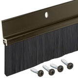Randall Manufacturing Co., Inc | Door Sweeps Aluminum & Brush | Brush Sweeps for Gaps Up to 1 | Brown Trim with Black Brus
