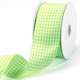 PQZKLDP Green 1 1/2 inch Plaid Ribbon Roll 1.5inch 20 Yards Checked Polyester Gingham Ribbon Flower Bouquet Wreath Gift Wrapping