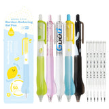 EpenGo Smooth Writing Pens - Fine Point 0.5mm Black Ink Gel Pen, Retractable Click Design with Soft Grip Cushion, 5 Pcs for Offi