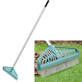 YEELOR Artificial Turf Rake with Adjustable Steel Handle from 32 to 61 Inch, Durable Artificial Grass Rake, Turf Brush for Clean