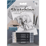 Royal Brush Sketching Made Easy Elephant & Baby Mini Kit, 5 by 7