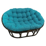 Papasans Unlimited Rattan Double Papasan Chair with Microsuede Cushion (Aqua Blue)