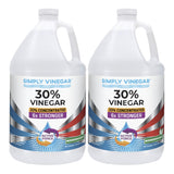 Simply Vinegar 30% Vinegar - Pure Concentrated Active-Force Vinegar for Cleaning, Home, and Garden, 128 oz (2)