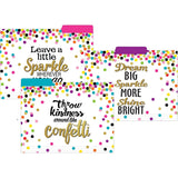 Confetti File Folders, Letter Size, 12 Per Pack, 2 Packs