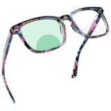 YEIN Bifocal Reading Glasses with Blue Light Blocking Lenses, Bifocal Reader for Women, Vintage Square frame with Spring Hinge (