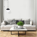 Living District Eclipse 1-Light Mid-Century Metal Pendant In Black And Clear