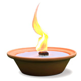 Hyoola 5 Hour Outdoor Firebowl Candle - Unscented Large Flame Wick in Terra Cotta Bowl - Insect and Mosquito Repellent Effect -