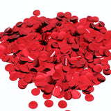 Red Metallic Foil Confetti(0.59 inch) Round Dots Glitter Table Confetti for Party Wedding Decorations,2.11 OZ per pack
