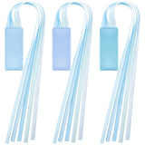 Outus 3 Pieces Bible Ribbon Bookmark Markers Artificial Leather Bookmark with Ribbons for Books Office(Stylish,Blue)