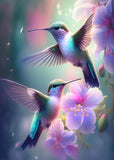 Hummingbird Diamond Art Kits for Adults, Birds Round Full Drill Diamond Painting Kits for Beginners Gem Art Painting Kits, DIY 5