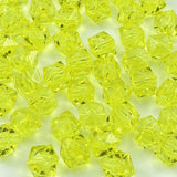 200pcs 10mm Acrylic Cube Beads Square Faceted With Hole Plastic Spacer for Bracelets Necklace Earring Making Supplies (Lemon Yel