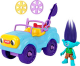 Fisher-Price Imaginext DreamWorks Trolls Toys Branch's Buggy, Push-Along Car & Figure Playset for Pretend Play Kids Ages 3+ Year
