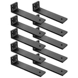 Floating Shelf Brackets 12 inch, Heavy Duty Wall Shelf Brackets 10 Pack for Shelves Support, Hidden Metal L Brackets with Mounti