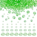Elecrelive 4 Strands Briolette Glass Beads 2/3/5/6mm Faceted Rondelle Crystal Beads Pale Green Crystal Spacers for Bracelets Nec