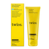 Twice Twice Oral Wellness Toothpaste with Fluoride - Natural Anticavity Toothpaste for Sensitivity Relief, Whitening & Fresh Bre