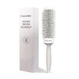 Eagle Fortress XL Ceramic + Ionic Round Hair Brush 1.69 in - Grey