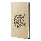 Crownlit Notebook Diary With Motivational Quote, Wood Cover, Size A5 (Beautiful Life)