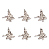 DII Christmas Thanksgiving Holiday Tabletop D cor Collection Decorative Napkin Ring Holder Set, 2 Diameter, Silver Christmas Tr