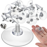 AccEncyc Storage Hook 24 Pack Suction Cups with Screws, Extra Strong Adhesive, Rust Resistant, for Glass, Wall, Door, Bathroom,