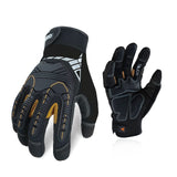 Vgo... 1-Pair Heavy Duty Synthetic Leather Work Gloves, Impact Protection Mechanic Gloves, Rigger Gloves, Vibration Reduction, T