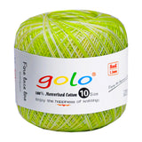 golo Crochet Thread Size10 Yarn for Hand Knitting Lace Yarn Green yarn-D08