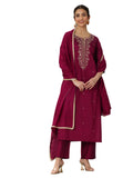 Libas Women'S Silk Blend Kurta Sets (99194_Pink_L)