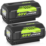 2Pack 40v 8000mAh Replacement for Ryobi 40V Battery 8.0Ah Compatible with Ryobi 40 Volt Battery Lithium OP4026A OP4040 OP40201 O