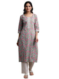 Libas Women'S Cotton Printed Straight Kurta (29061R Blue