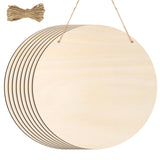 FSWCCK 8 Pack 12 Inch Blank Wood Circles for Crafts - Unfinished Round Wooden Hanging Sign for DIY, Christmas Decor, Painting, H