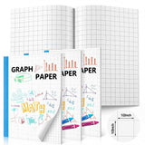 Ctosree 3 Pcs Primary Graph Paper for Kids, 1/2 Inch Squares