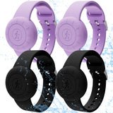 Waterproof Airtag Bracelet for Kids (4 Pack), Soft Silicone Hidden Air Tag Wristband Full Case Cover Lightweight GPS Tracker Hol