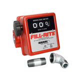 Fill-Rite 807CMK 3 Wheel Mechanical 3/4 5 to 20 GPM Fuel Transfer Meter w/Mounting Kit For 1200, 2400, 600, & 700 Series Pumps