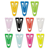 Advantus PC0300 Paper Clips, Plastic, Medium (1Inch), Assorted Colors, 500/Box