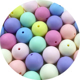 LIMAOLLY 30 Pieces 20mm Acrylic Round Pastel Beads Candy Color Frosted Plastic Spacer Beads for Jewelry Making Earring Bracelet