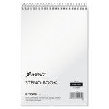 Ampad 25472 Spiral Steno Book, Gregg, 6 x 9, 15 lb, White, 70 Sheets