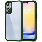 HOOMIL Case for Samsung Galaxy A25, Non-Yellowing, Drop Protection, Anti-Scratch Transparent Hard Back Phone Cover -Green