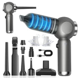 HOMIGIFTY 6 in 1 Mini Car Vacuum Cleaners, 20000PA Portable Vacuum for Car,120W High Power Hand Held Vacuum Cordless and Air Dus