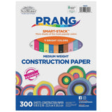 SunWorks 6525 Construction Paper SmartStack, 58 lbs., 9 x 12, Assorted, 300 Sheets/Pack