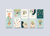 woopme Set of 5 Magnetic My Heart is in Love Bookmark for Book Lovers Readers Students Gift Magnetic Page Clips Folding